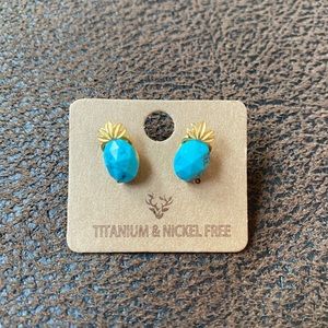 Brand New Pineapple Turquoise Earrings!!